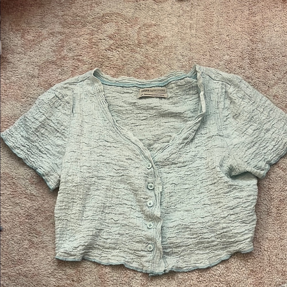 Urban Outfitters Light Blue Crop Top